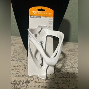 White Nylon Bottle Cage - Lightweight Bike Water Bottle Holder